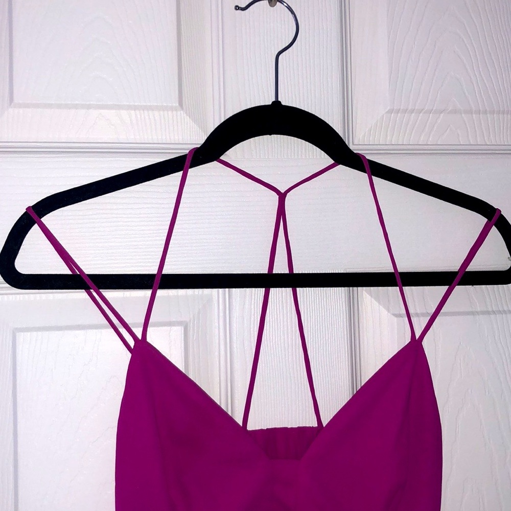 Express Fuchsia A-line Mini Dress - Picture 4 of 6